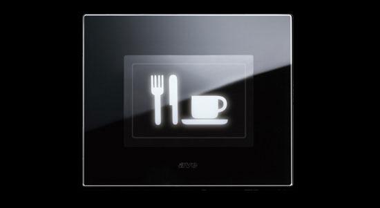 Life Touch svetlosna LED signalizacija sa simbolom "restoran" sjajnocrne boje